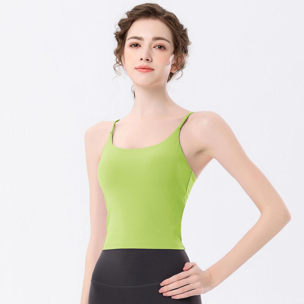 Anti-Bacterial Deep U Sports Bra Camisole with Beautiful Back Design