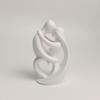 Minimalist White Art Sculpture 3D Printed Abstract Couple Embrace Statue, Heart Hollow Love Figurine, Elegant Statues for Living Room Bedroom
