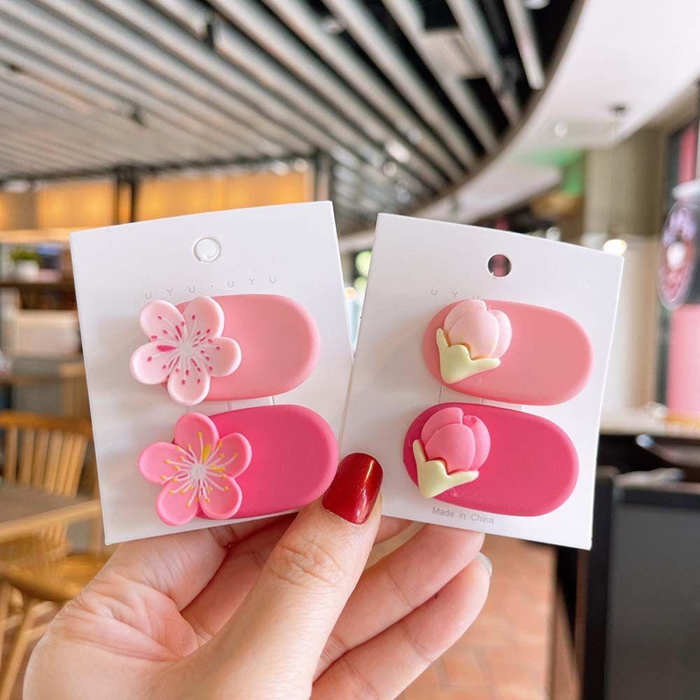 

Cherry Blossoms Children Flowers Hairpins Kids Flowers Hair Ropes Girls Barrettes Korean Hair Clip