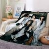 1pc Girl Group Fashion Flannel Blanket for Super Soft Cute Comfort Blanket for Travel Bedding Couch Sofa Blanket Y7308