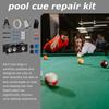 Pool Cue Tips Replacement Kit Professional Billiard Cue Replacement Portable Complete Pool Repair Tool for Billiard Pool Cue