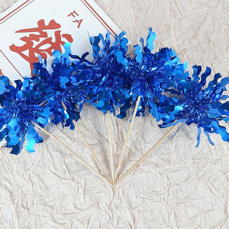5/20Pcs Glitter Tassels Cake Topper Snowflake Ball Shape Cupcake Toppers for Christmas Birthday Party Baby Shower Cake Decor
