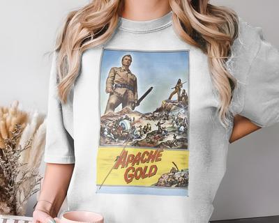 Maglietta Naturale Vintage Winnetou V7 e maglietta per bambini poster del film retrò vintage Cotone Uomo Donna regalo presente