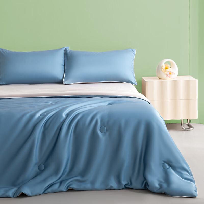POCHME Washable Ice Silk Summer Quilt Set