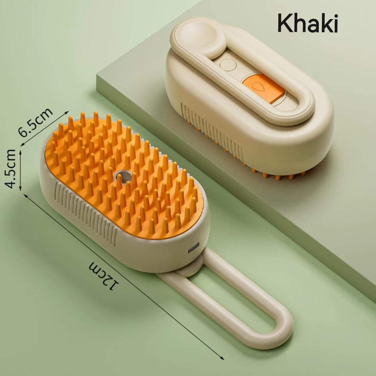 

3-in-1 Dog Hair Brush Cat Hair Electric Pet Cleaning Brush Steam Spray Massage Hair Removal Comb Anti Flying Brush хакі