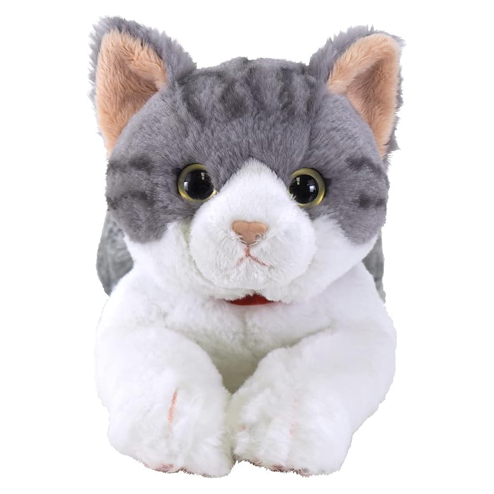 Sanlemon Knee Cat Plush Toy White 16x47x18cm Cute Animal Stuffed Cat