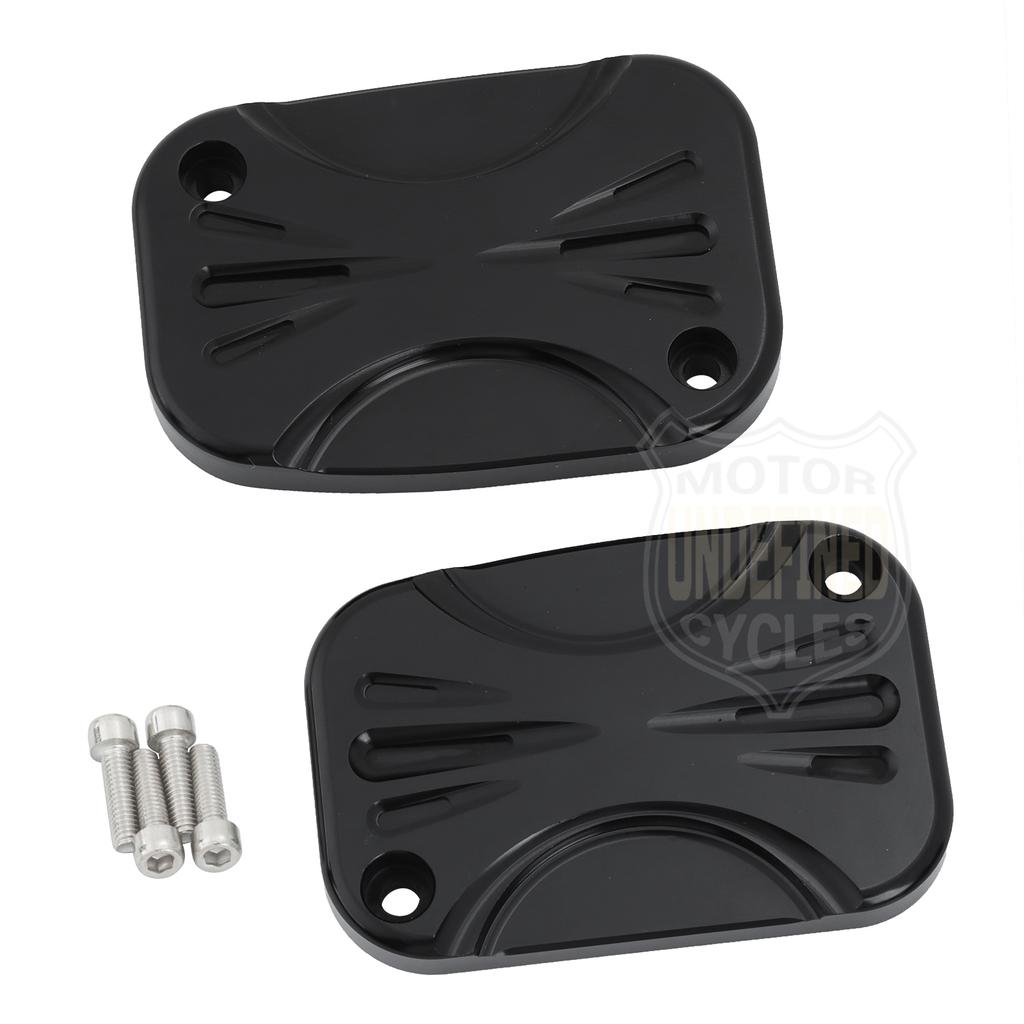 Motorcycle Front Rear Brake Reservoir Master Cylinder Covers For Harley Touring Road King Electra Street Glide FLH FLRT V-Rod