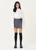 Interest Pleats Wrap Mini Skirt_Gray