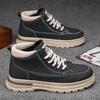Martin Boots Men's Autumn New British Style Retro High-top Tooling Shoes Trendy Versatile Platform Sports Casual Short Boots