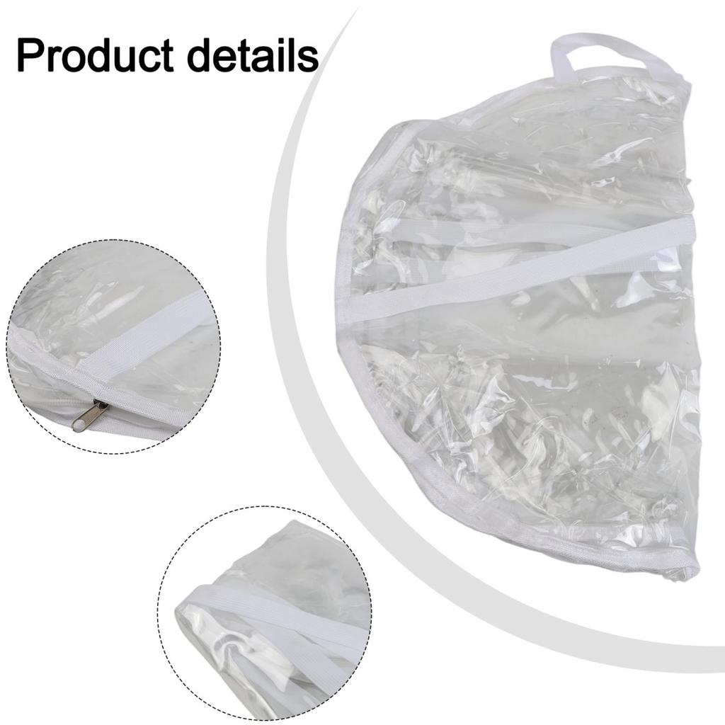 Double Zipper PVC Bag for Round Christmas Wreaths Lightweight and Transparent