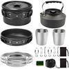 Cooker Setsolo Cookercooking Gearpot Setstainless Steelkettleoutdoorfor 2-3 Peoplewith Storage Bagtableware Setcompactmountaineeringdisaster (black)
