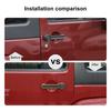 Door Grab Handle Erts Cover Decoration Trim for 4-Door Jeep Wrangler JK 07-17