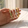 Enamel Flower Butterfly Bangle Chinese Traditional Women's Hand Bracelet  Stacking Wear