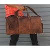 Personalized Cowhide Leather Duffel Bag:" Weekender Travel Bag