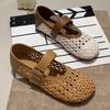 Retro Hollow Women's Flat Shoes with Round Toe and Soft Sole