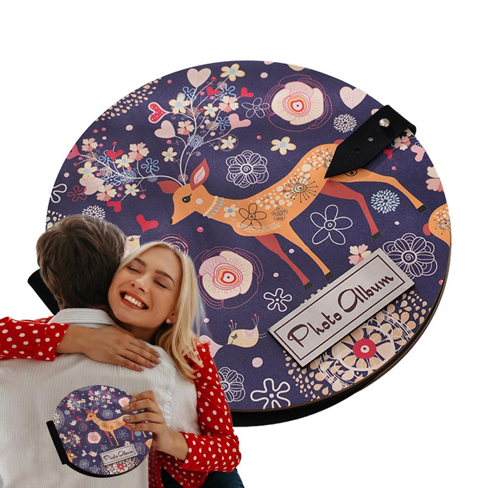 Family Photo Album Wedding Photo Album Wooden Round Photo Album Creative Picture Album For Loved Family Friends Birthdays Holida