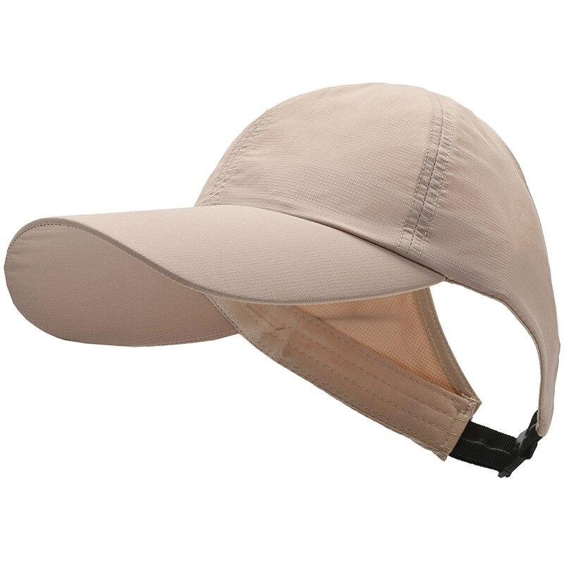 Summer  Ponytail Quick-drying Sunscreen Hat Fisherman Hat Women Shade Cap Uv Protection Soft Top Hat