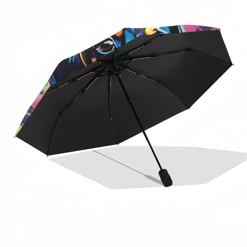 1pc Colorful Dachshund Artwork Umbrella with Plastic Handle,Suitable for All Seasons Home Travel Outdoor UmbrellaDD301