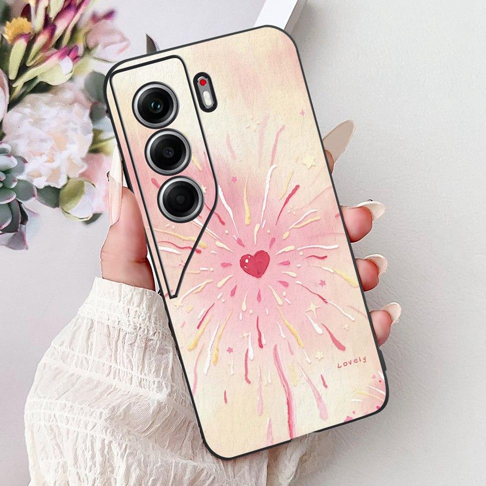 For Tecno Camon 40 Case CM5 Silicone Cute Cat Fashion Flowers Funny Painted Back Cover For Techno Camon 40 Phone Case Bumper