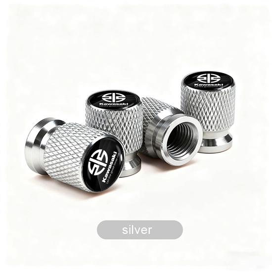 4Pcs CNC Aluminum Motorcycle Tire Valve Caps For Kawasaki Ninja 400 Z400 Z900 Z650 Z800 Universal Wheel Air Valve Stem Cover Dustproof Tyre Valve Cap