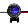 Round LED Digital Car Truck Water Temp Gauge 2 In 1 Water Temperature Voltage Meter for 12V 24V Vehicles Trucks
