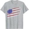 Fighter Jets with USA American Flag 4th of July Celebration T-Shirt