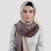 New Silk Hand Gradient Fashion Hijab Scarf Indonesian Malay Silver Scarf Raya Hijab