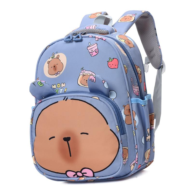 Adorable Capybara School Backpack For Kids Spacious And Lightweight With Breathable Design