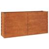 VidaXL Lit Surélevé de Jardin Jardinière Support pour Plantes Bac à Fleurs Pot de Fleurs Balcon Patio Extérieur Rouillé 151953