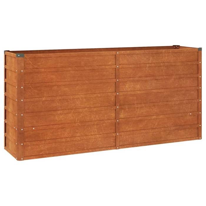 VidaXL Lit Surélevé de Jardin Jardinière Support pour Plantes Bac à Fleurs Pot de Fleurs Balcon Patio Extérieur Rouillé 151953