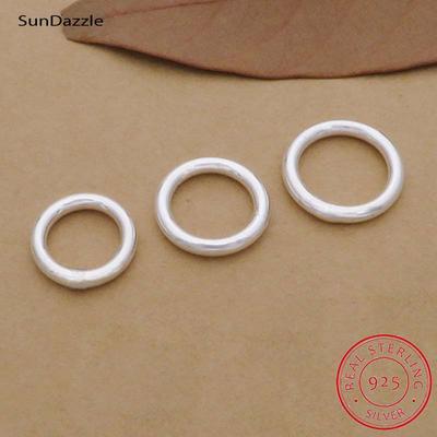 Genuine Real Pure Solid 925 Sterling Copper Close Jump Rings Split Ring Connector Chains Zircon Making Findings Components