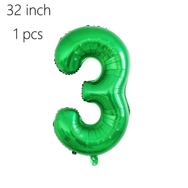 1 rinkinys helio folijos globos futbolo balionai gimtadienio vakarėlio dekoracijos vaikams berniukui 32 colių žalio numerio kamuoliuko futbolo sporto reikmenys