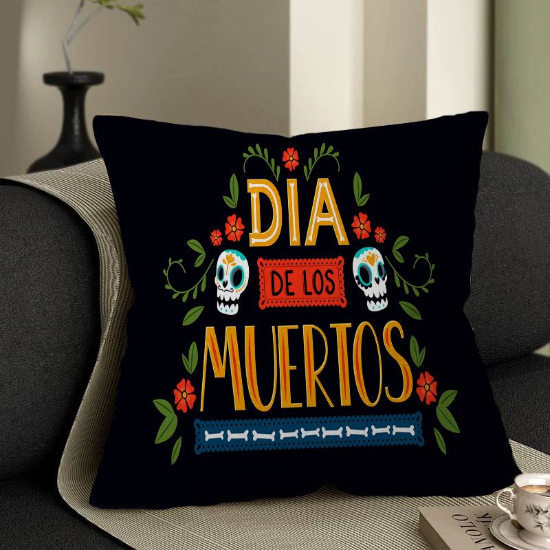 Cartoon Mexico Day of The Dead Pillowcase toon Gift Cushion Cover Bedroom Home Sofa Chair Seat Decor pillow case