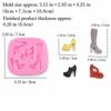 Silicone High Heel Shoe Silicone Mold Heat Resistant Chocolate Mold  Cupcake Topper