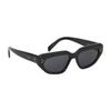 Celine Logo Mirrored Acetate Irregular Sunglasses Men sunglasses Black 4S273CPLB-38NO