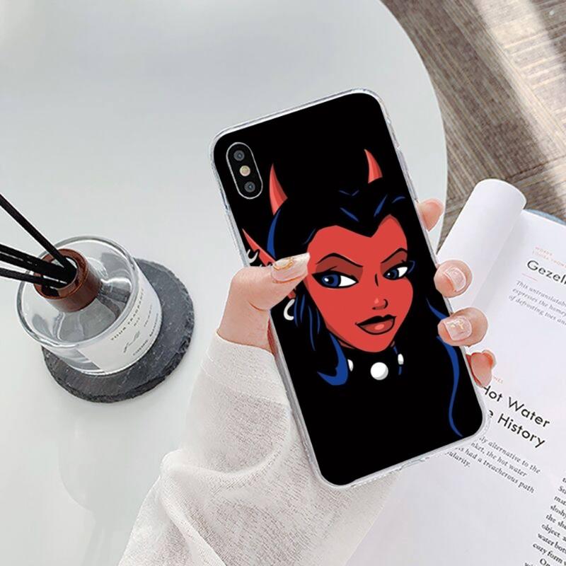 Seksowna Kobieta Diabeł Etui na Telefon Dla IPhone 14 13 12 11 XS X 8 7 6 Plus Mini Pro Max SE 2022 Miękkie Przezroczyste Etui na Telefon