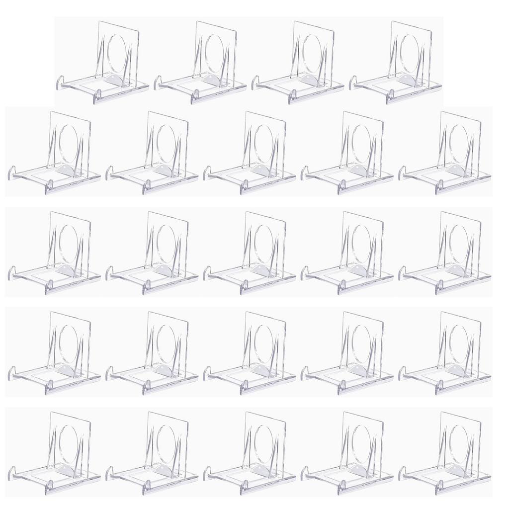 24PCS Adjustable Acrylic Display Easels Acrylic Plate Stand Display Holder Sturdy Book Stand for Home Office School