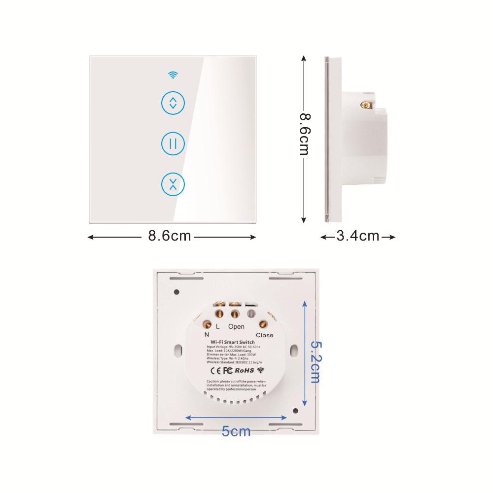 Graffiti Smart WiFi Curtain & Shutter Remote Switch with Touch & Alexa Voice Control