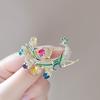 Elegant Peacock Brooch: Crystal Animal Pin for Coats and Suits