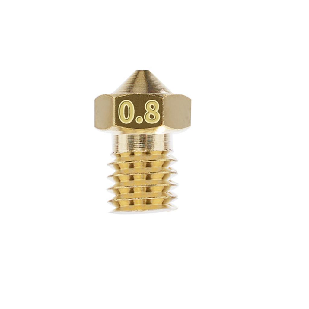 1 bucată 0,1 mm / 0,2 mm / 0,3 mm / 0,4 mm / 0,5 mm / 0,6 mm / 0,8 mm / 1,0 mm Duză din alamă extruder potrivită pentru imprimanta 3D E3D V5 V6 Hotend / 1,75 mm cu filament