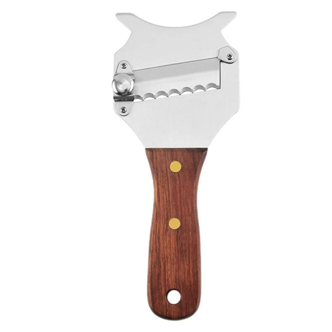 Home Black Truffle Slicer,Stainless Steel Cheese Grater Wooden Handle,Kitchen Accessories for Mushrooms Garlic Cheese Chocolate