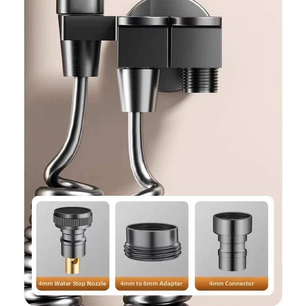 Spray Nozzle with Dual Outlet and Angle Valve High Pressure Water Flow and Compact Design with Anti Backflow Valve for Bathroom