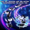 Transforming Robot Car Toy for Kids 2.4GHz Remote Control Vehicle with LED Lights 360° Spin Drift Mode Gift for Boys