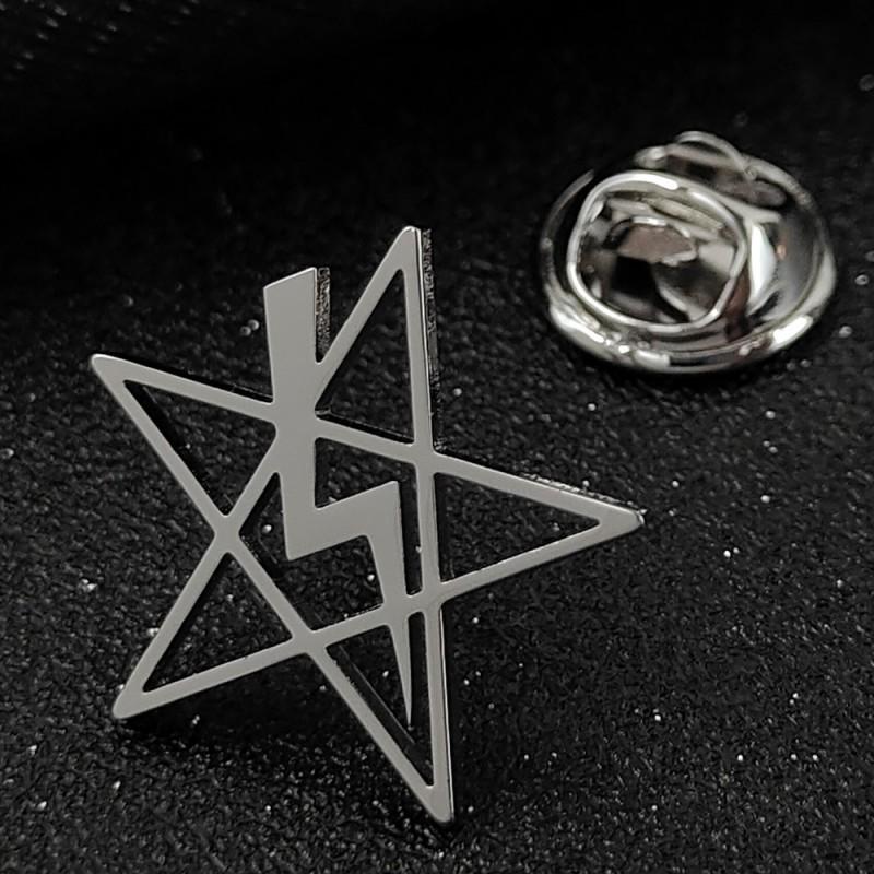 Thunder Star Brooch Cufflinks Sci-fi Retro Personalized Trendy Style Outdoor Adventure Enthusiasts Jewelry 14k