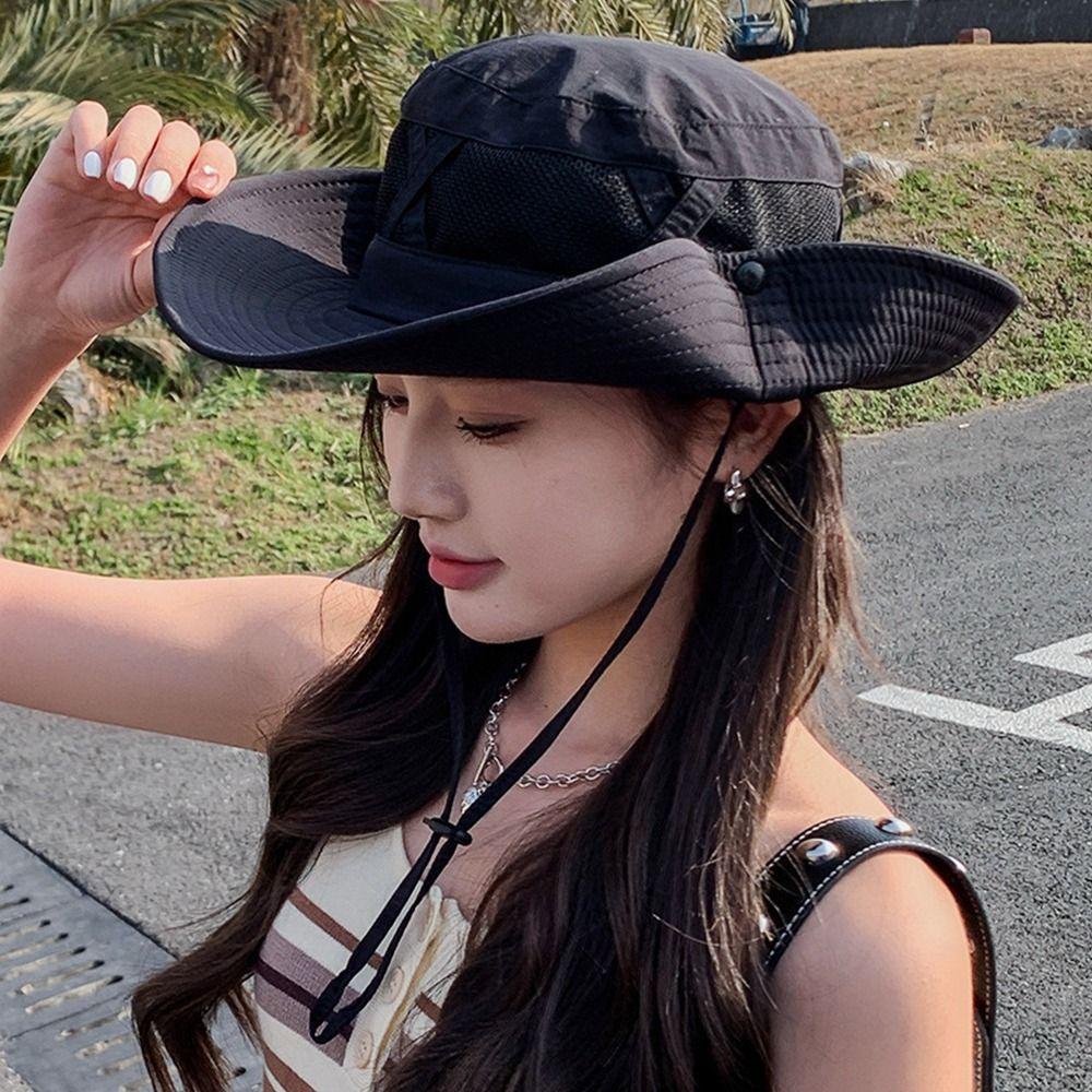 Fashion Breathable Summer Bucket Hat Sun Protection Casual Fishing Cap Portable Sun Hat Mountaineering