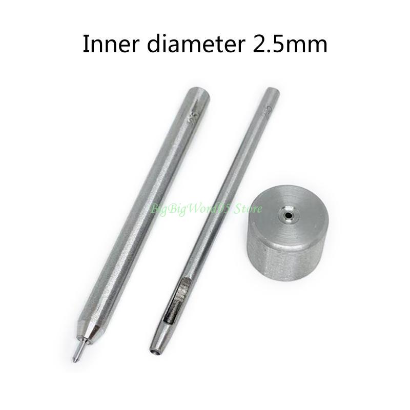 24TE 3Pieces Grommet Punching Tools Set DIY Art Work Snap Button Installation Tools for Leathercraft Eyelets Hole Making
