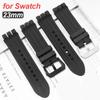 23mm gumový náhradní náramek pro SWATCH řadu Yos Vodotěsný měkký silikonový řemínek na zápěstí pro sportovní hodinky YOS440 413 424