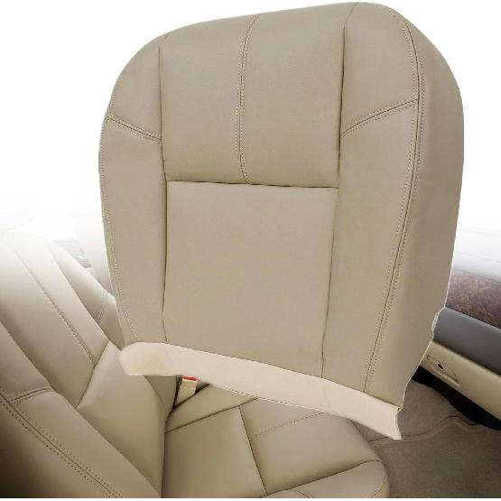 NLQR Front Driver or Passenger Bottom Replacement Seat Cover, Light Cashmere Tan 333 Compatible with Chevy Silverado Tahoe Suburban Avalanche GMC