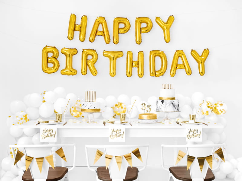 Partydeco Świeczki Urodzinowe  Złote Gładkie  12,5Cm / 12 Szt