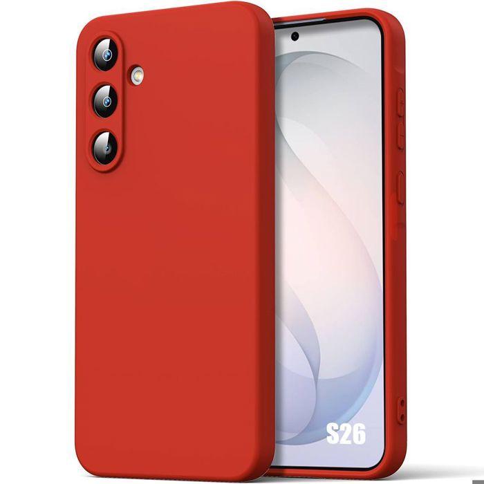 Coque Silicone - BOOLING - pour Samsung Galaxy S26 - Protection Ultra Slim Souple - Mat Rouge